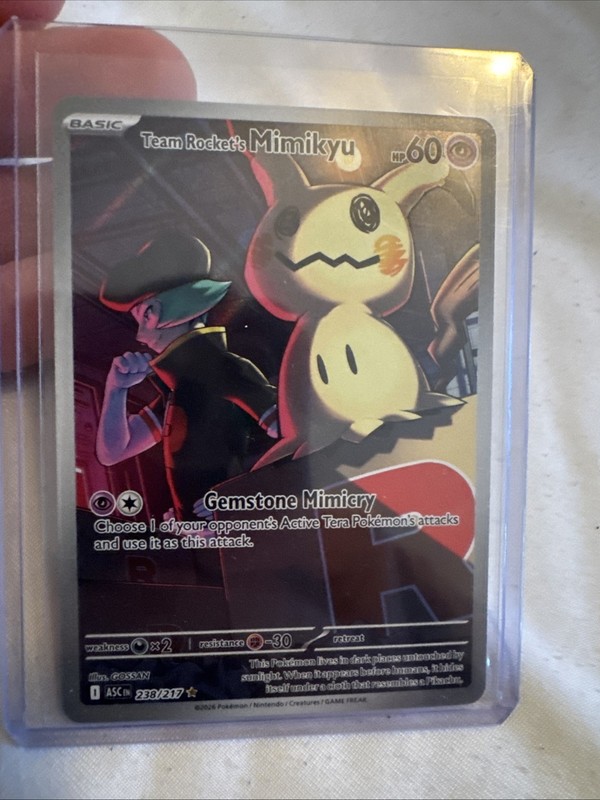 Team Rocket’s Mimikyu SIR 238/217 Ascended Heroes Pokemon TCG Mega Evolution