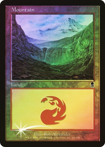 Odyssey MTG FOIL Mountain (#345) Magic
