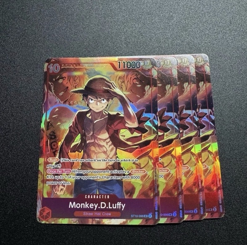 4x Monkey.D.Luffy ST10-006 SR Treasure Booster Set Promo One Piece TCG English