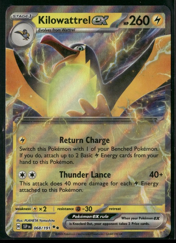 Kilowattrel ex 068/191 NM PLANETA Yamashita SV08: Surging Sparks Double Rare Lig