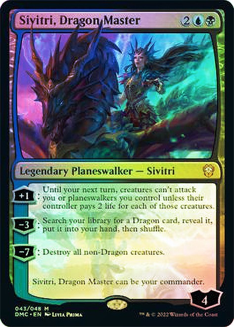 NM+ FOIL MTG Sivitri Dragon Master #043 Dominaria United Commander Magic Card