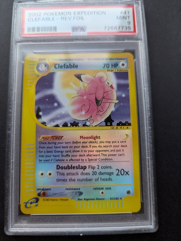 2002 Pokemon Expedition #41 Clefable Reverse Foil PSA 9 Mint