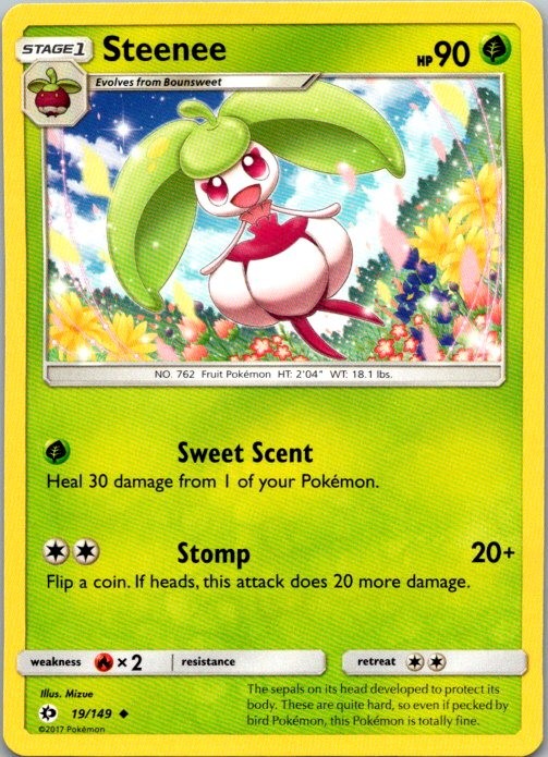Steenee Uncommon SM Base Set 19/149 NM
