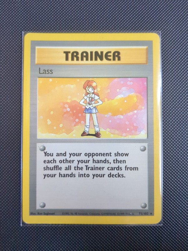 Lass 75/102 Trainer Rare Base Set Unlimited WOTC Original – Pokemon