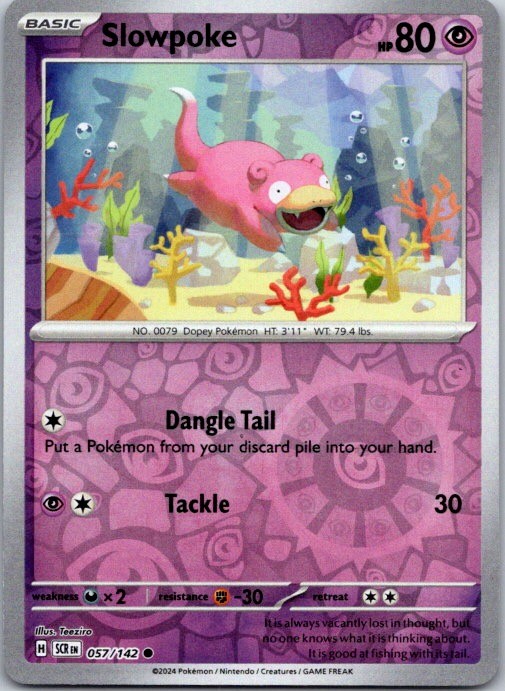 Slowpoke Reverse Holo Common SV07: Stellar Crown 057/142 NM