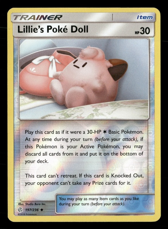 Lillie’s Poke Doll Reverse Holo SM – Cosmic Eclipse 197/236 LP Pokémon TCG