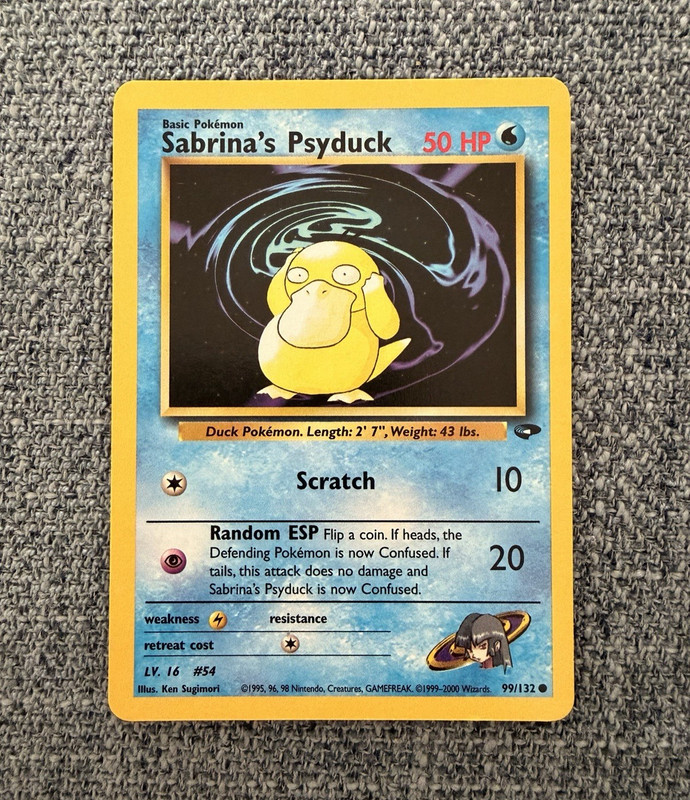 Sabrina’s Psyduck 99/132 Gym Challenge Regular Common EN 50HP 2000