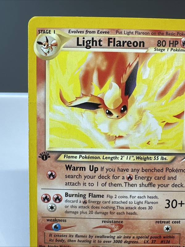 Light Flareon 46/105 Neo Destiny 1st Edition 2000 Pokemon MP gallery