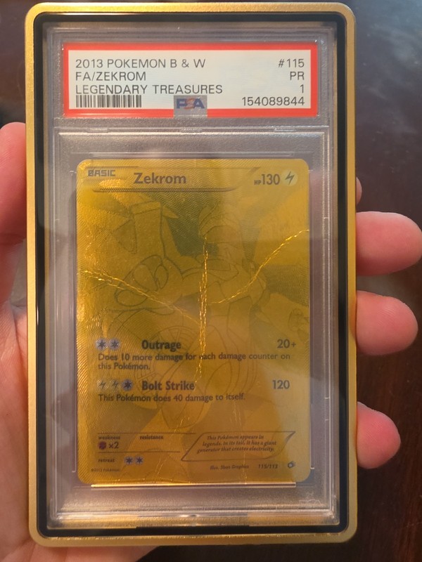 Pokemon 2013 B&W Legend Treasures #115 Zekrom Full Art PSA 1 Pop 31