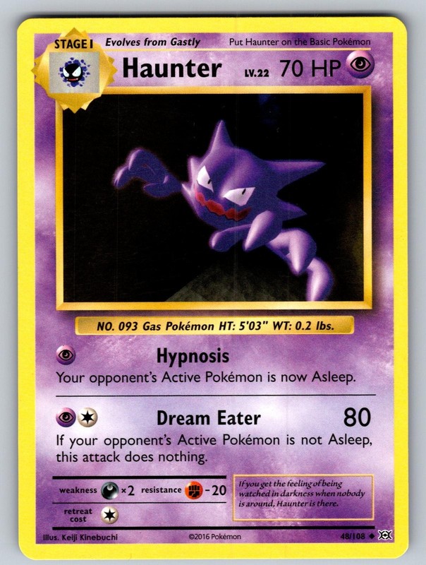 Haunter 48/108 Uncommon Evolutions Pokemon Lightly Played