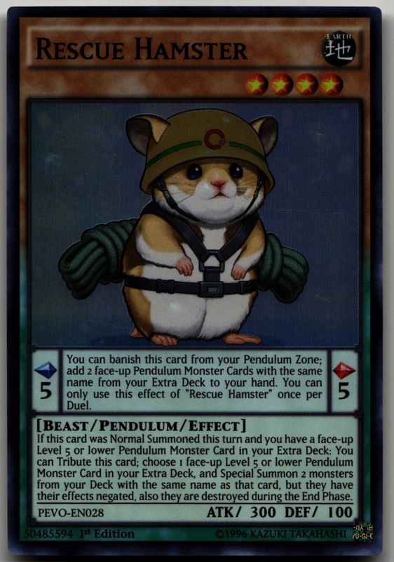 Rescue Hamster Super Rare Pendulum Evolution PEVO-EN028 LP