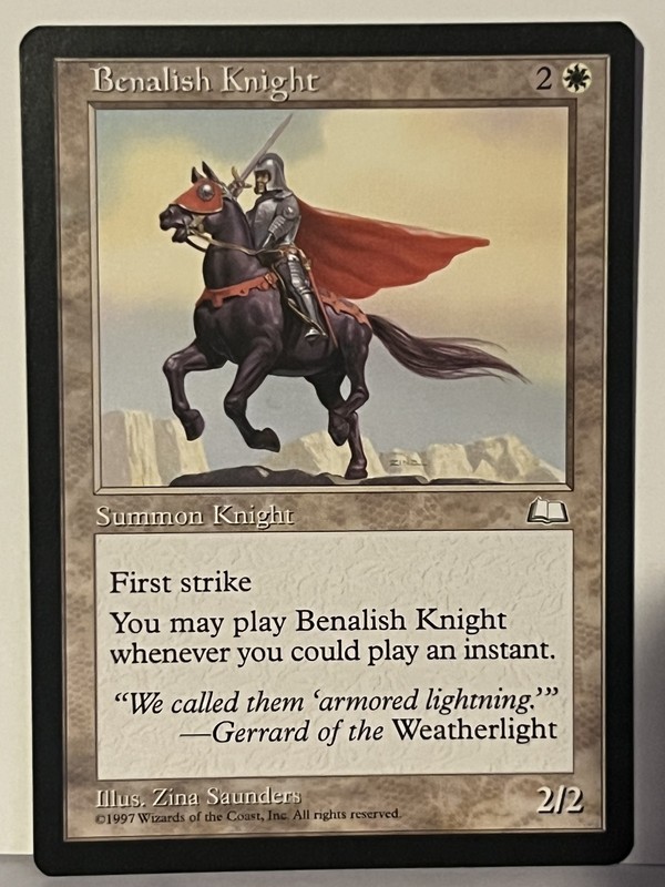 Benalish Knight Weatherlight NM MTG Magic Fast Shipping