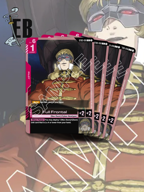 Gundam TCG! 4x Full Frontal ST03-010 C – NM/Mint – English – Playset