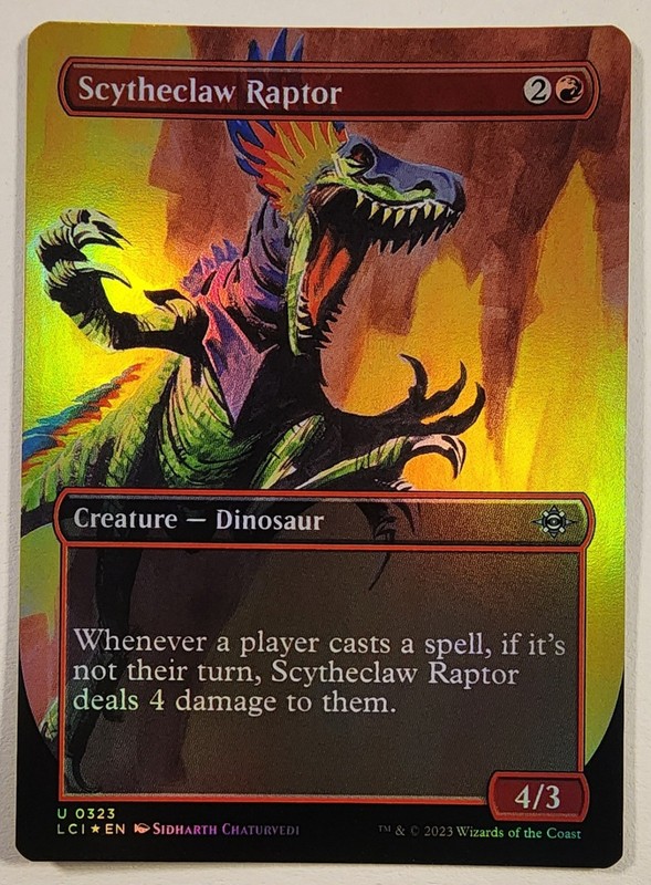 MTG – Scytheclaw Raptor (Borderless) – Foil LCI 323 Lost Caverns of Ixalan – LP