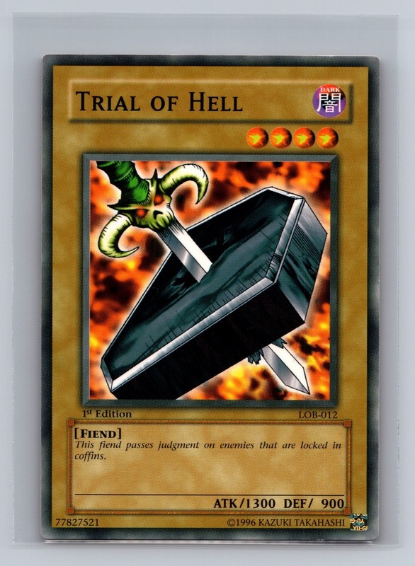 Trial of Hell LOB-012 the Legend of Blue Eyes White Dragon 1st Edition NM