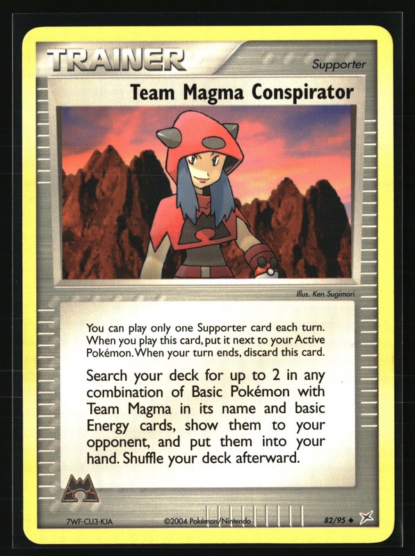 Team Magma Conspirator Uncommon Team Magma vs Team Aqua 82/95 NM
