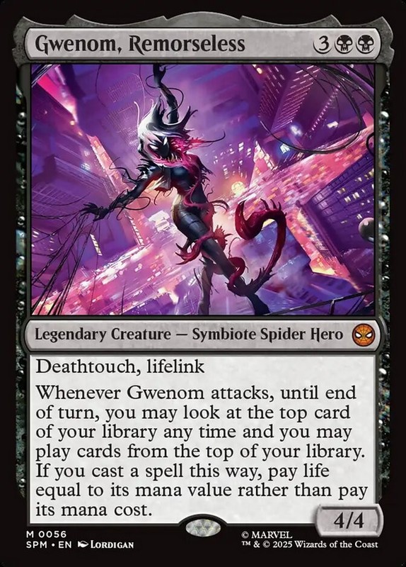 MTG Magic the Gathering Gwenom, Remorseless (56/314) Marvel’s Spider-Man LP