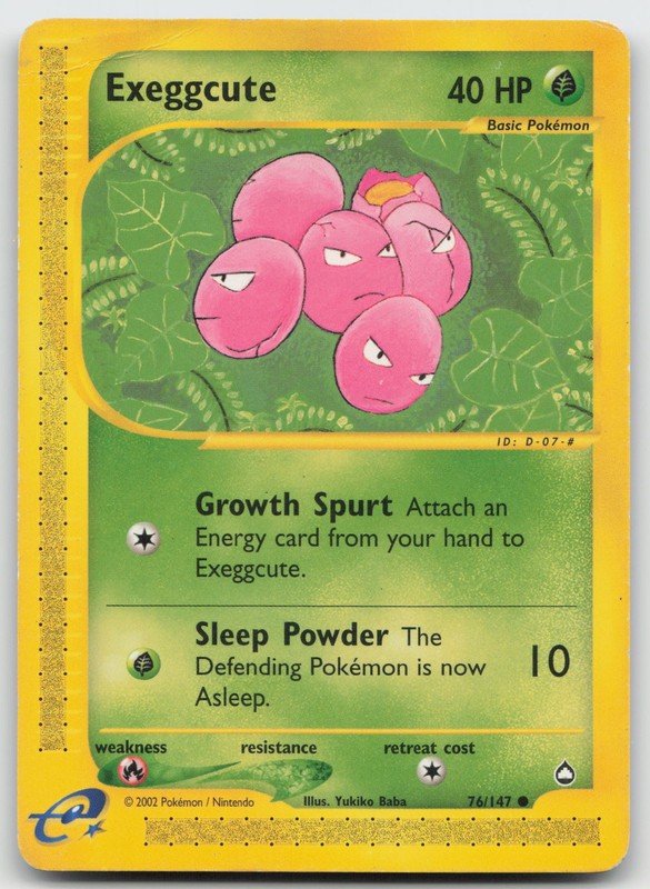 Exeggcute (76) Aquapolis 076/147 Common HP Pokemon