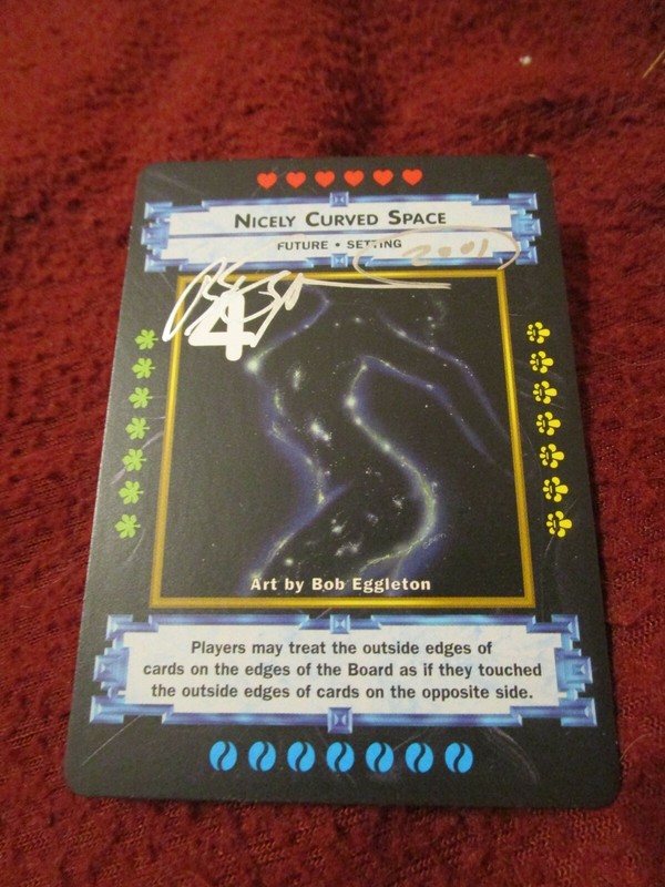 Xxxenophile CCG card Nicely Curved Space SIGNED by Bob Eggleton Phil Foglio
