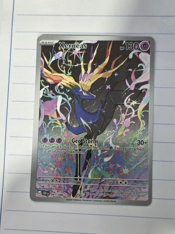 Xerneas 91/86 Illustration Rare Pokemon Chaos Rising ME04 MINT/NM
