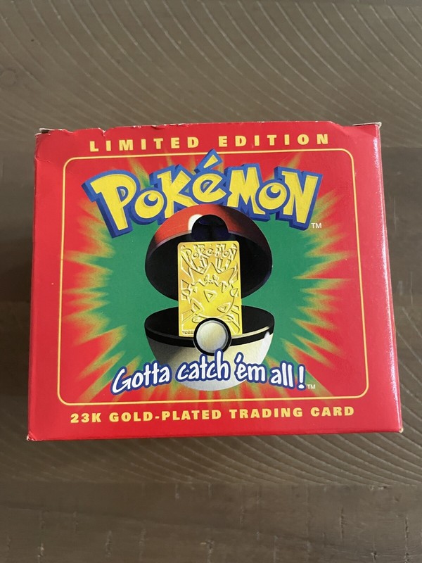 Pokémon Togepi 1999 23K Gold Plated Trading Card Original Packaging Red - SEALED gallery