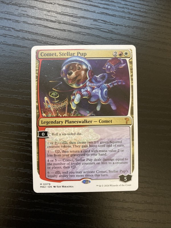 Comet, Stellar Pup White Border 0079 Mystery Booster 2 Mythic MTG MB2 EN NM