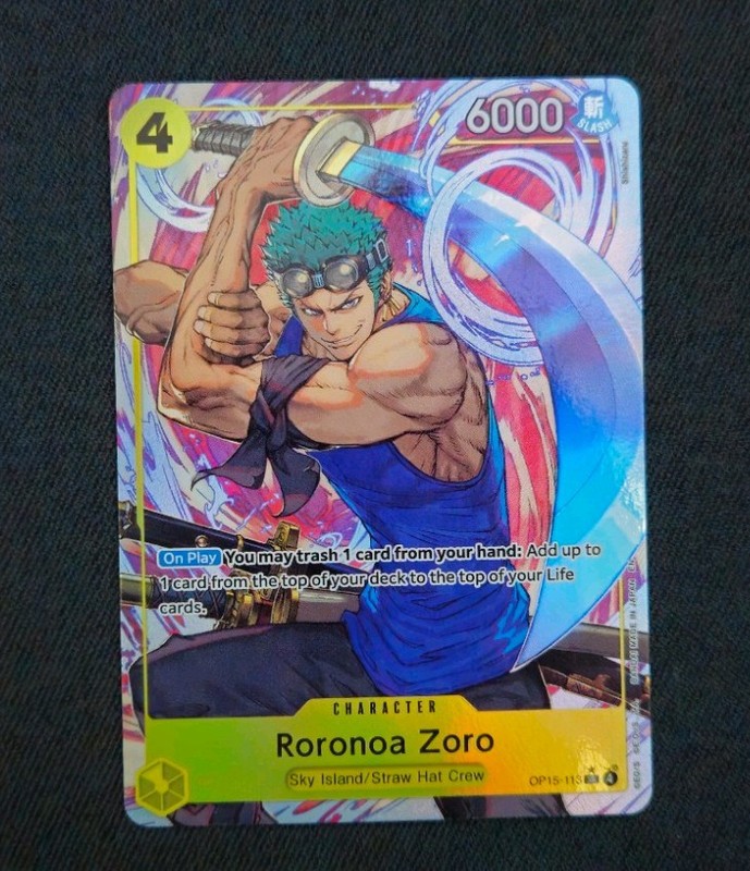 Roronoa Zoro OP15-113 SR Alt Art SR🌟 Adventure on Kami's Island One Piece TCG gallery