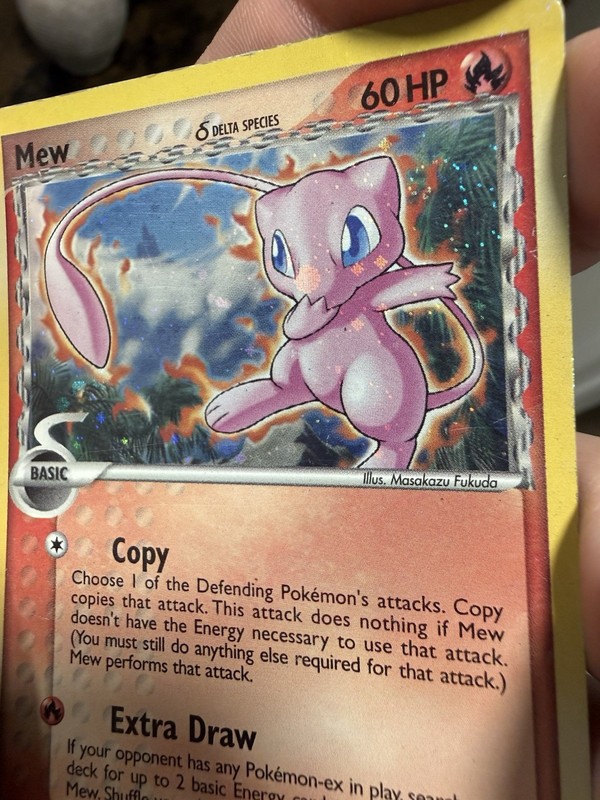 2007 Mew Delta Species Holo Bleed Pop Series 5 3/17 Swirl Pattern Print Error gallery