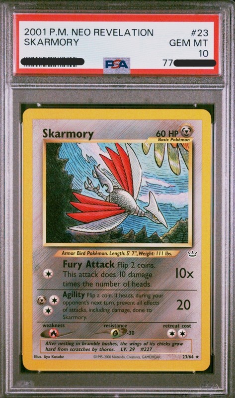 Skarmory Neo Revelation Non Holo #23 PSA 10