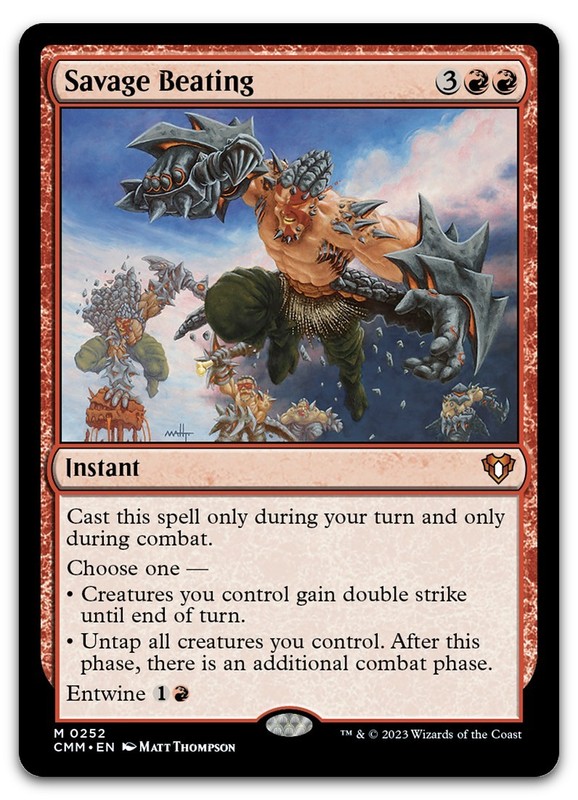 Savage Beating #252 (NM) Commander Masters CMM Magic MTG