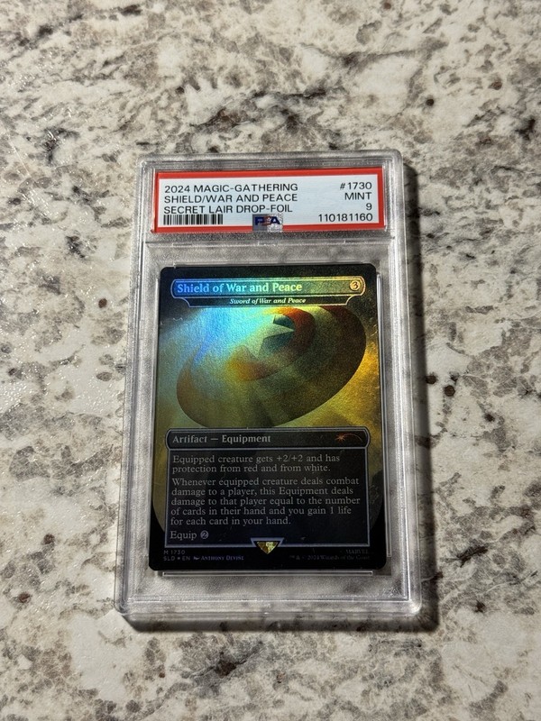 Shield of War and Peace FOIL SLD 1730 PSA 9 (MTG Secret Lair 2024) Cap America