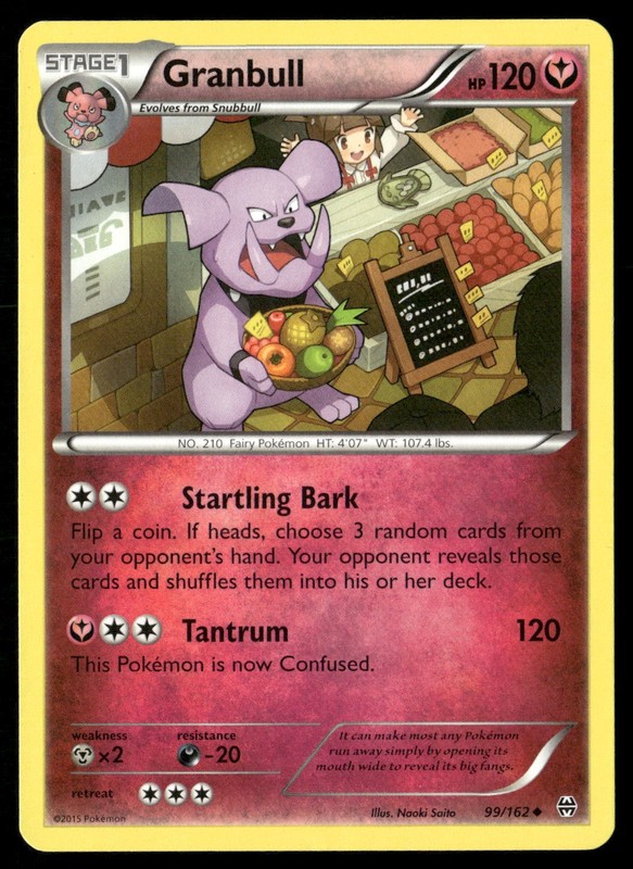 Granbull 99/162 Uncommon BREAKthrough Pokemon Lightly Played