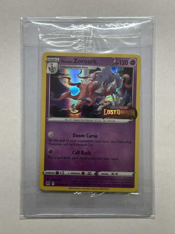 Pokemon Hisuian Zoroark 076/196 Lost Origin Stamped SEALED