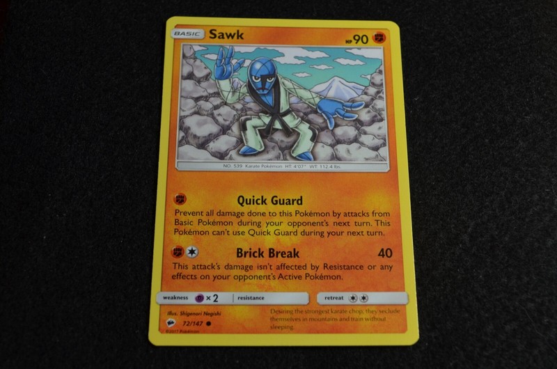 Pokemon SAWK Sun & Moon Burning Shadows 72/147 NM/Mint Never Played