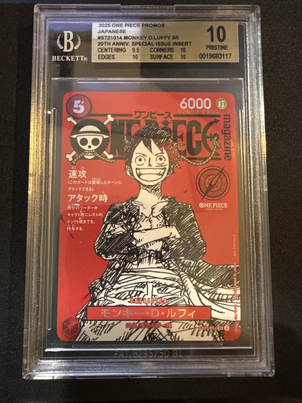 BGS 10 – Monkey D. Luffy ST21-014 Promo – One Piece Magazine Vol. 20 Japanese