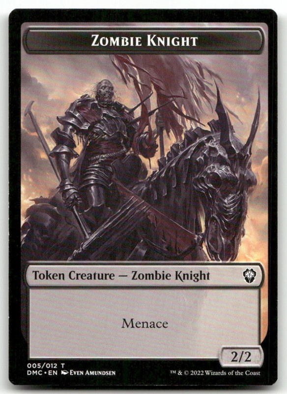 Zombie Knight // Goblin Double-Sided Token #5 // 12 LP Dominaria United