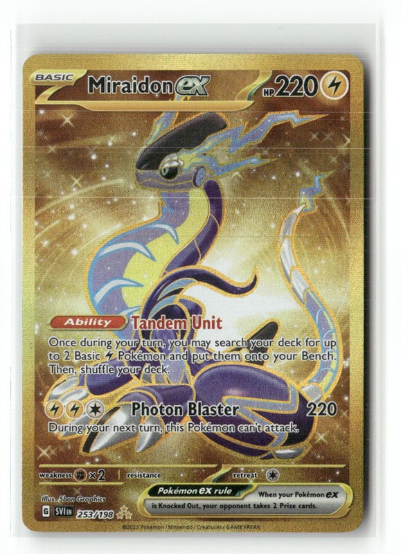 Miraidon ex 253/198 Hyper Rare Scarlet & Violet Pokemon Holo Near Mint