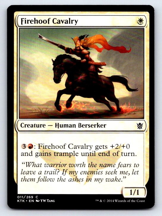 Firehoof Cavalry 11 Common Khans of Tarkir Magic: The Gathering Lightly Played