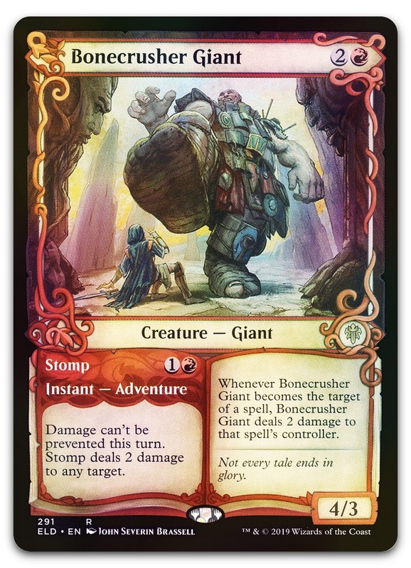 Bonecrusher Giant (Showcase) #291 (Foil) (NM) Throne of Eldraine ELD Magic MTG