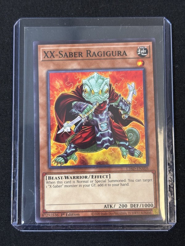 YU-GI-OH! CARD L26D-ENX05 XX-SABER RAGIGURA BEAST-WARRIOR LEGENDARY 1ST ED