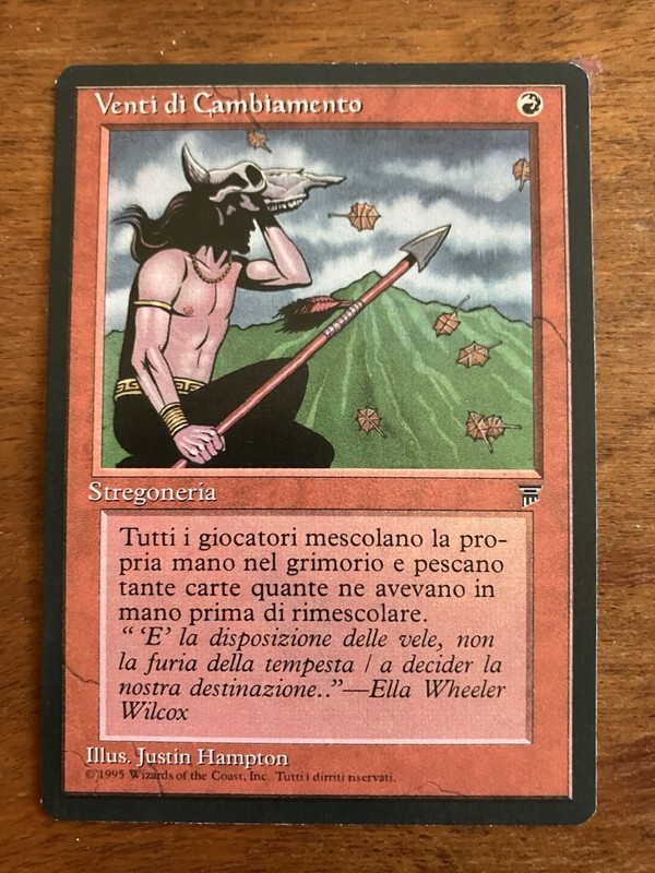 Italian MTG Winds Of Change Legends Set Magic The Gathering Card NM