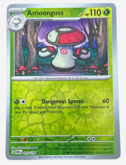 Amoonguss 010/197 – Reverse Holo – Pokemon – Obsidian Flames – NM/M