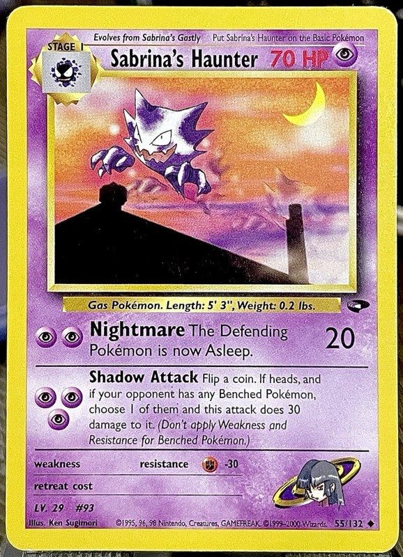 NM 🔥 Sabrina’s Haunter 55/132 – Gym Challenge – Pokemon Card