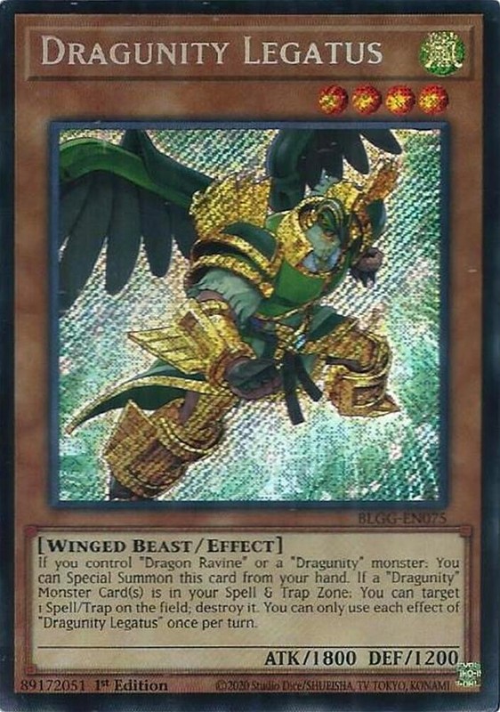 Yu-Gi-Oh! TCG BLGG-EN075 Dragunity Legatus Secret Rare 1st Ed. NM