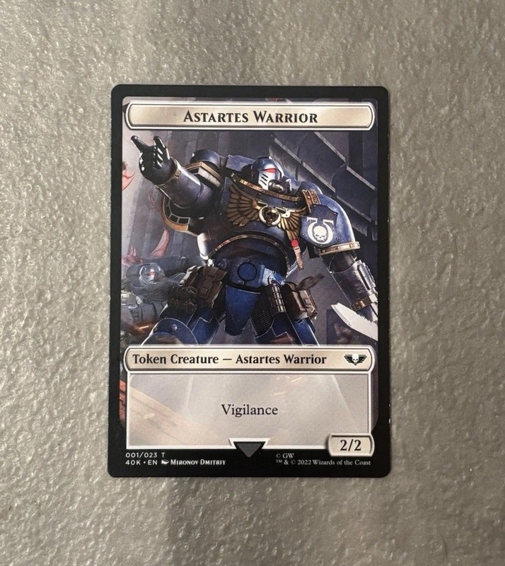 MTG ** Astartes Warrior Robot Double-Sided Token Universes Beyond: Warhammer