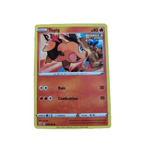 Pokemon TCG Battle Styles Tepig 023/163 Single Strike Trading Card (A3
