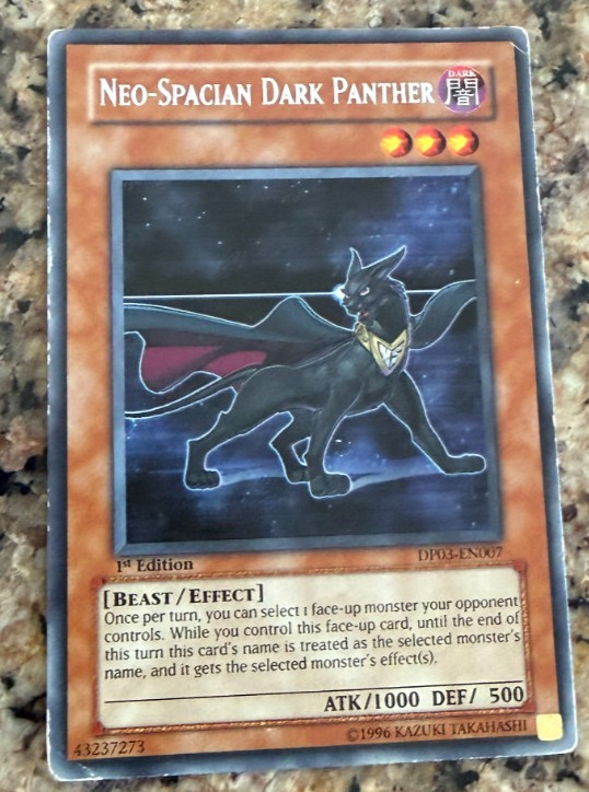 Yu-Gi-Oh! Neo-Spacian Dark Panther DP03-EN007 1st Edition Jaden Yuki 2 Duel Pack