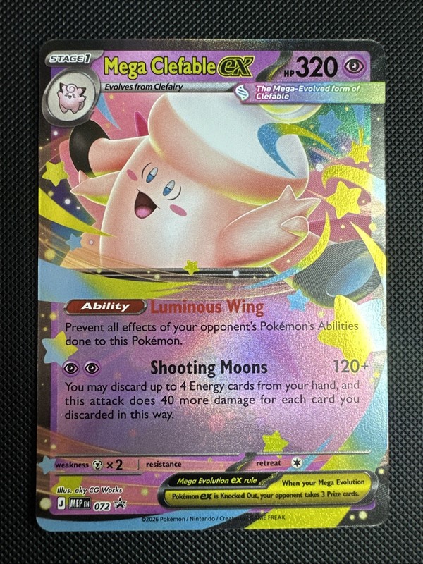 Mega Clefable ex 072 Black Star Promo Mega Evolutions Promos (stock# C94)