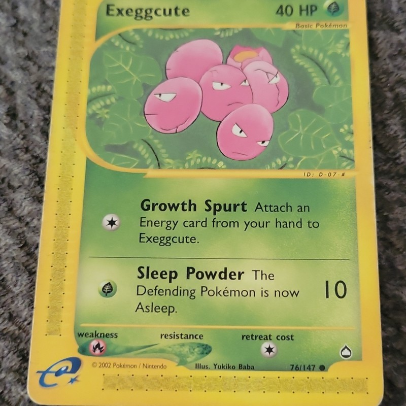 Pokémon TCG Exeggcute 076/147 Aquapolis Common Regular EN Basic 40HP Unlimited