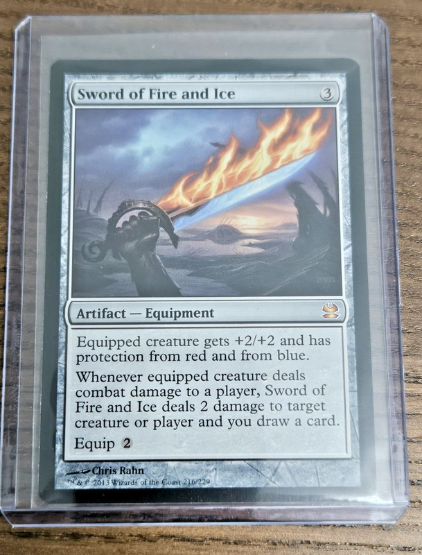 MTG PLAYING CARD Sword of Fire and Ice – Modern Masters LP